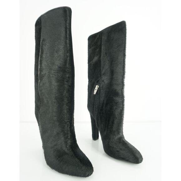 Alexander Wang Edythe Black Calf Hair High Heel Boots Size 36 New $1450 - Picture 10 of 11
